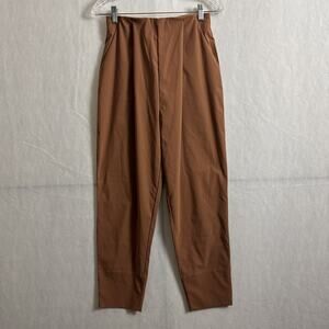 Aday Women's Size Small Pecan Brown High Rise Straight Up Dress Pants
